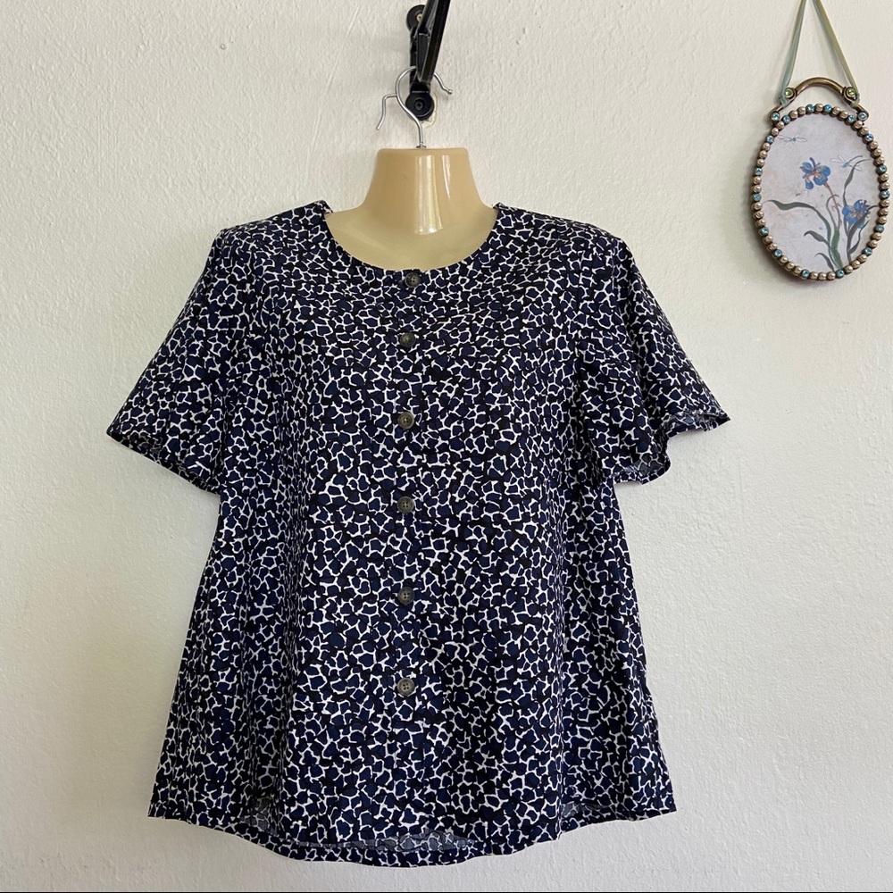 Who What Wear Short Sleeve Printed Top